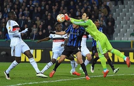 C.Brugge-Beşiktaş maçından kareler