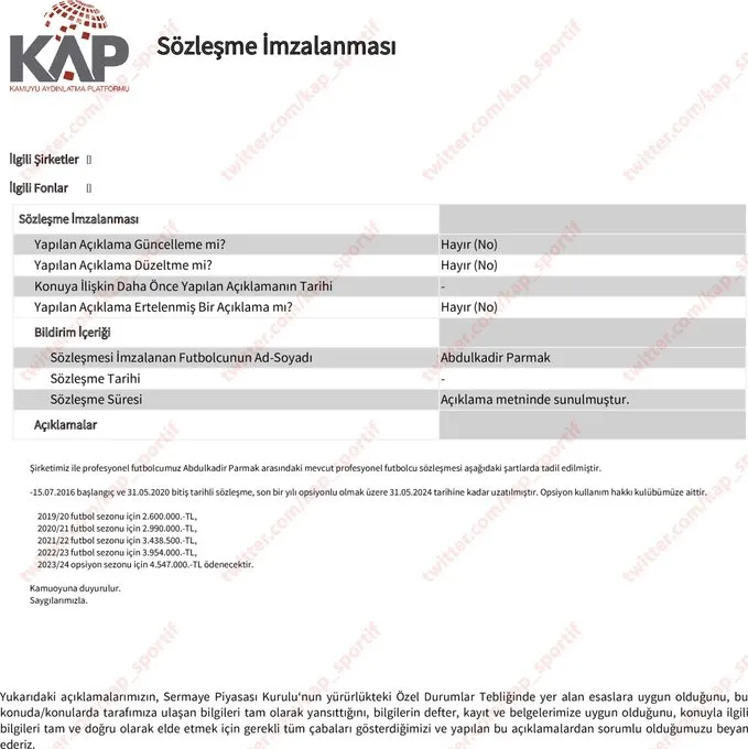 Trabzonspor Abdülkadir Parmak'ın sözleşmesini uzattı - 1