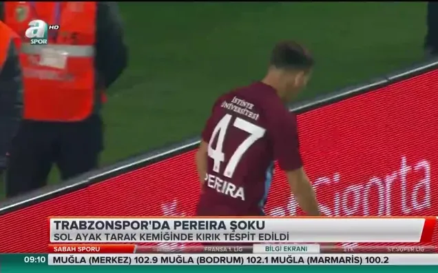 Trabzonspor'da Pereira şoku