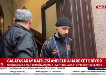 Galatasaray kafilesi Liverpool maçı için Anfield'a hareket etti!