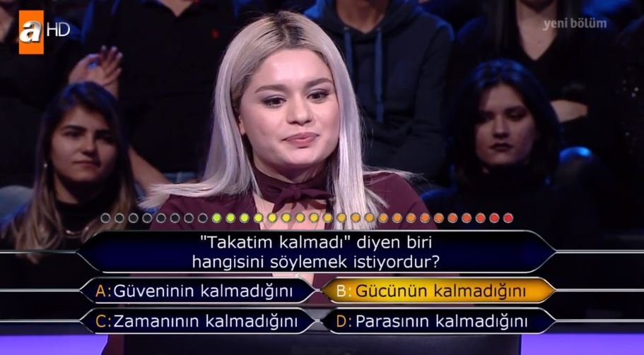 Kim Milyoner Olmak İster 788. son bölüm soru ve cevapları 26 Kasım 2018