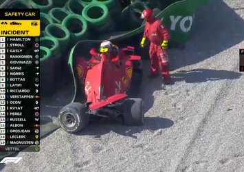 Charles Leclerc'ten feci kaza!