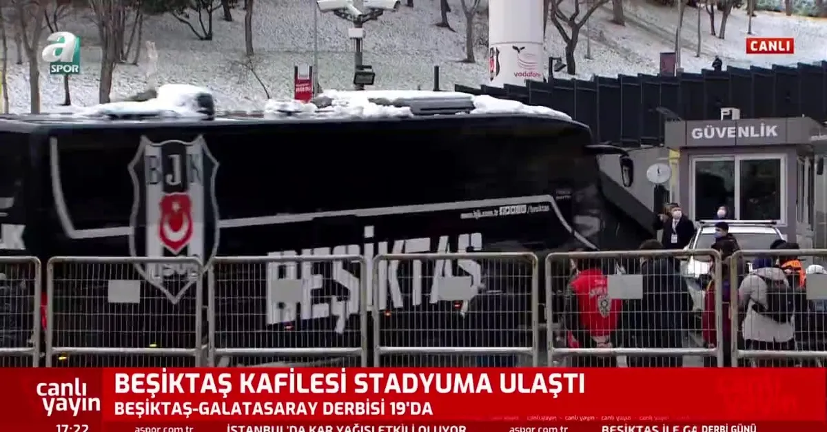 Beşiktaş kafilesi stadyuma ulaştı