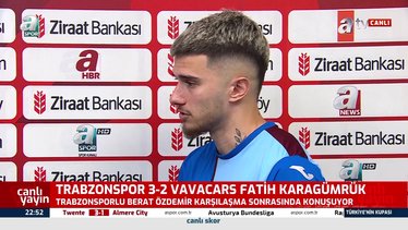 Trabzonspor'da Berat Özdemir: İkinci maça avantajlı gideceğiz!