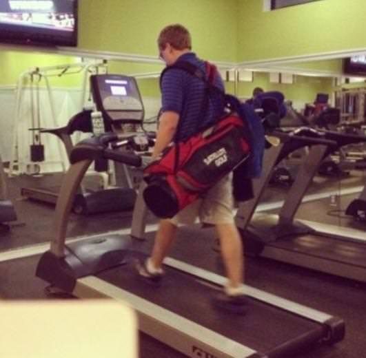 Spor salonlarından tuhaf görüntüler