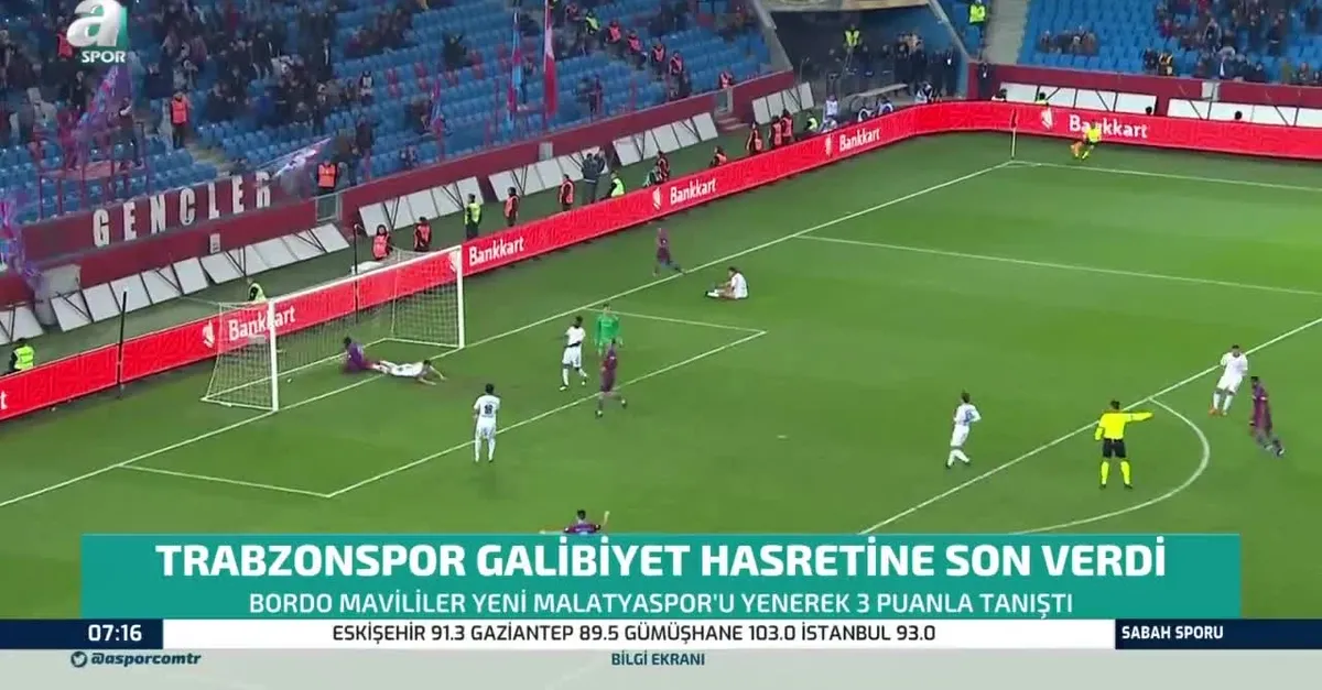 Trabzonspor galibiyet hasretine son verdi