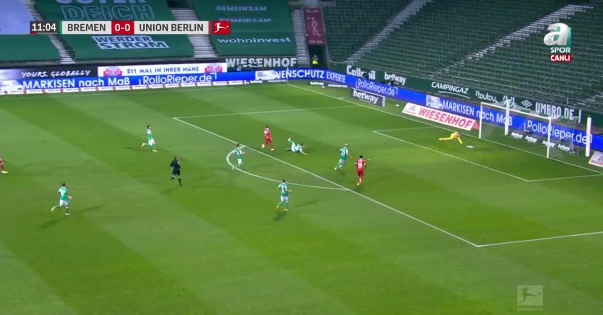 GOL | Werder Bremen 0-1 Union Berlin