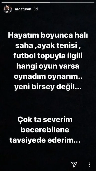 Arda Turan'dan halı saha açıklaması - 1