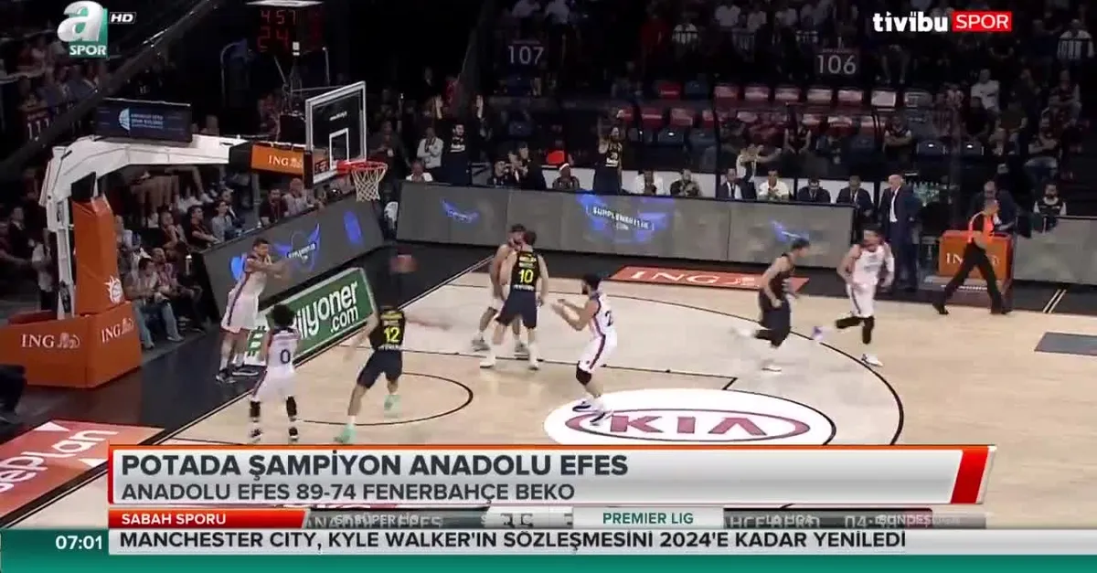 Potada şampiyon Anadolu Efes