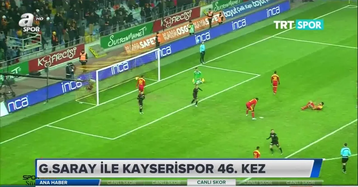 Galatasaray ile Kayserispor 46. kez