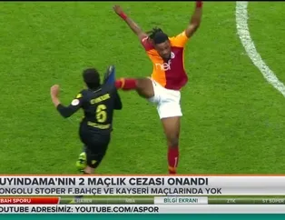 Luyindama'nın 2 maçlık cezası onandı