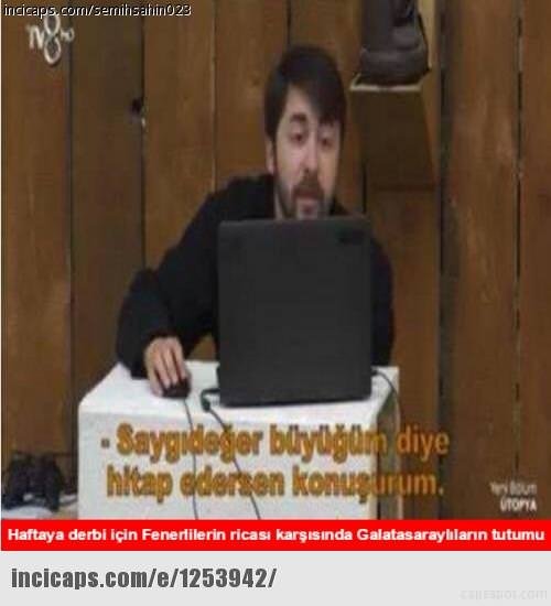 Galatasaray - Beşiktaş maçı öncesindeki capsler