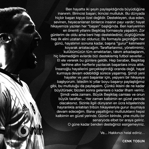 Cenk Tosun, Beşiktaş taraftarına veda etti! - 1