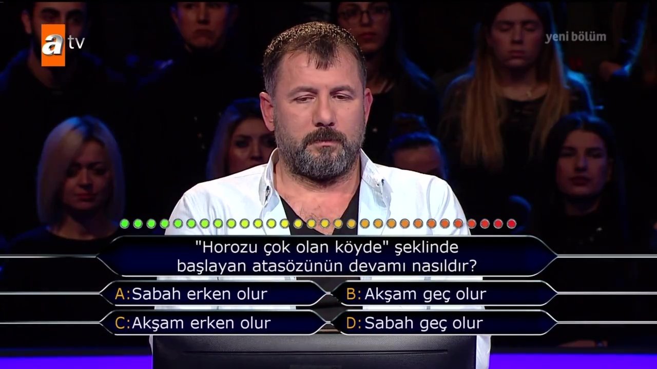 Kim Milyoner Olmak İster 797. bölüm soru ve cevapları! Geceye damga vuran soru