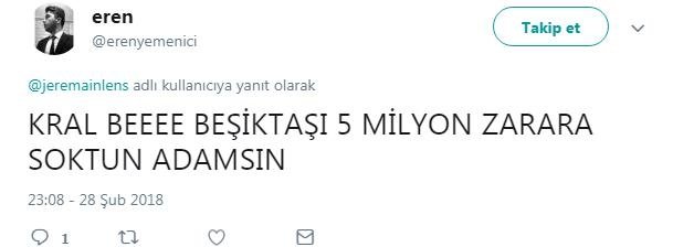 Beşiktaş taraftarından Lens tepkisi