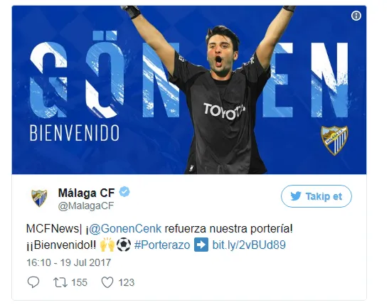 Malaga Cenk Gönen'i açıkladı - 1