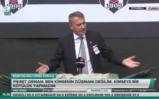 Fikret Orman'ın sinirlendiği o anlar...