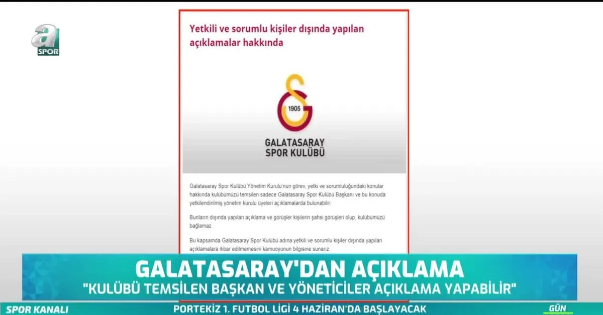Galatasaray'dan açıklama