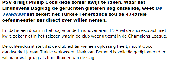 Fenerbahçe Phillip Cocu ile görüşüyor
