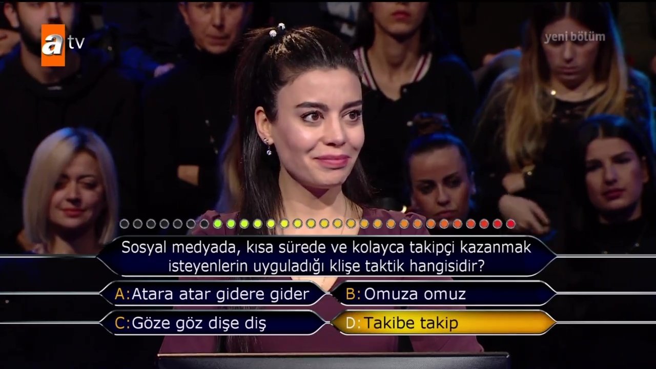 Kim Milyoner Olmak İster 797. bölüm soru ve cevapları! Geceye damga vuran soru