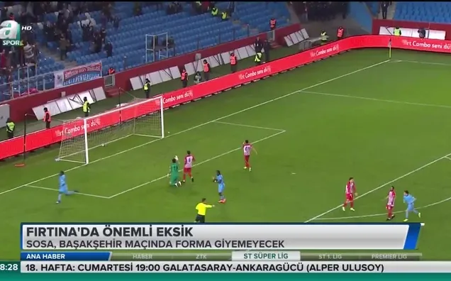Kritik maçta Sosa yok