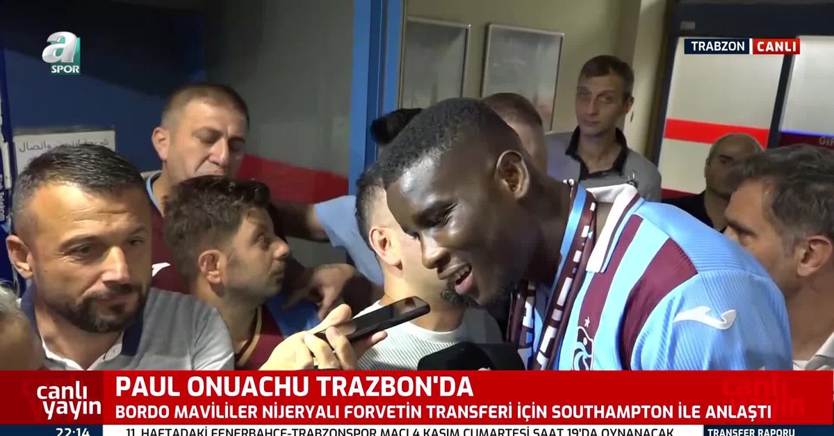 Trabzonspor'da Paul Onuachu şehre geldi