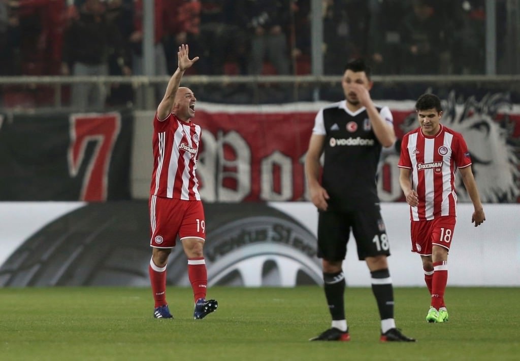 Olympiakos - Beşiktaş maçından kareler