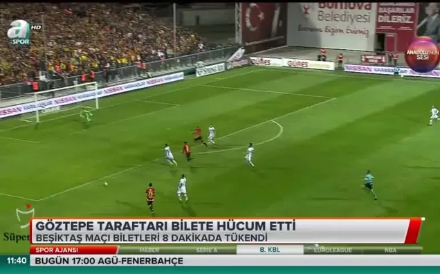Göztepe taraftarı biletlere hücum etti