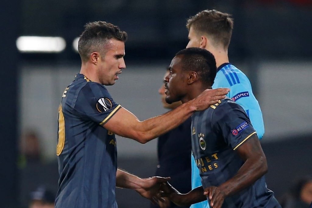 Feyenoord - Fenerbahçe mücadelesinden kareler