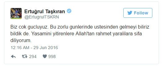 Spor dünyası teröre tepkisiz kalmadı!