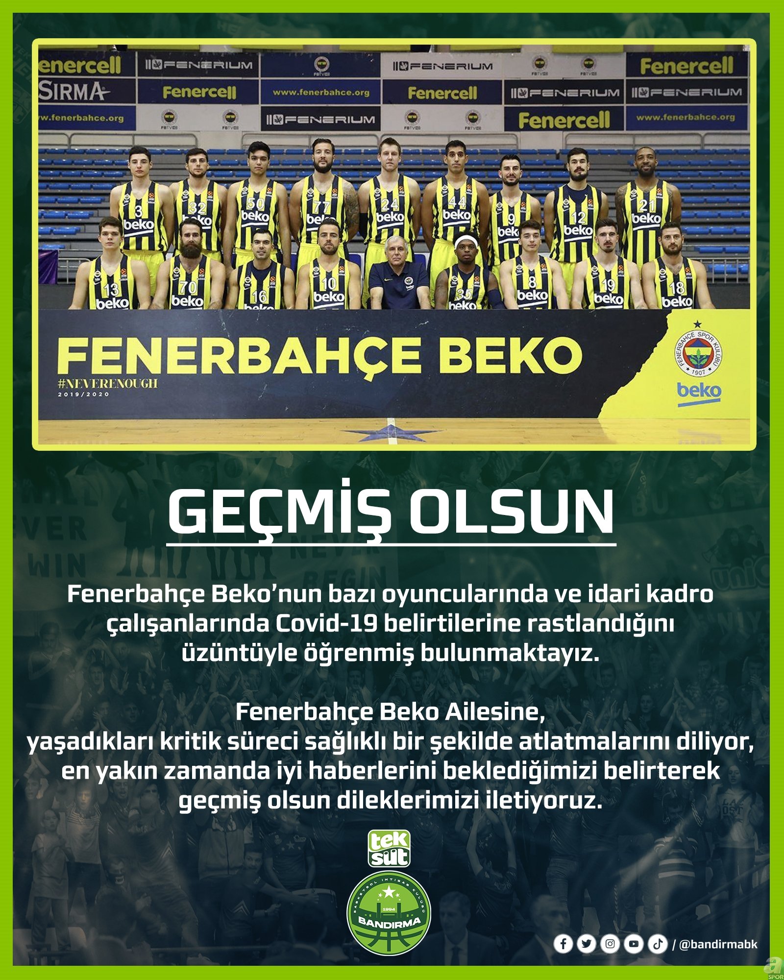 Fenerbahçe’ye destek yağdı! Koronavirüs açıklaması ardından...