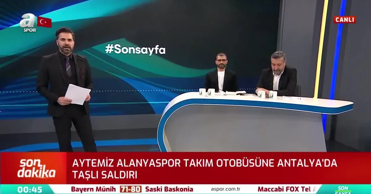 Aytemiz Alanyaspor otobüsüne taşlı saldırı