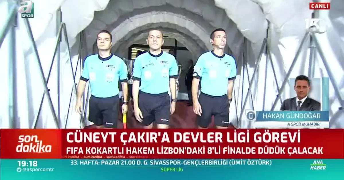 Cüneyt Çakır'a Devler Ligi görevi
