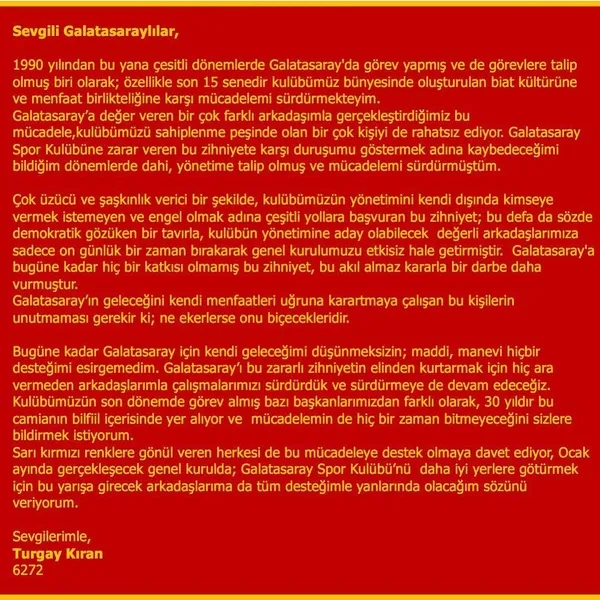 Turgay Kıran adaylıktan çekildi - 1