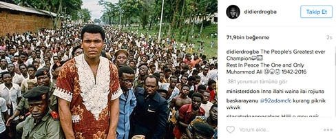 Ünlü isimlerden Muhammed Ali paylaşımları!