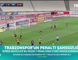Trabzonspor'un penaltı şanssızlığı