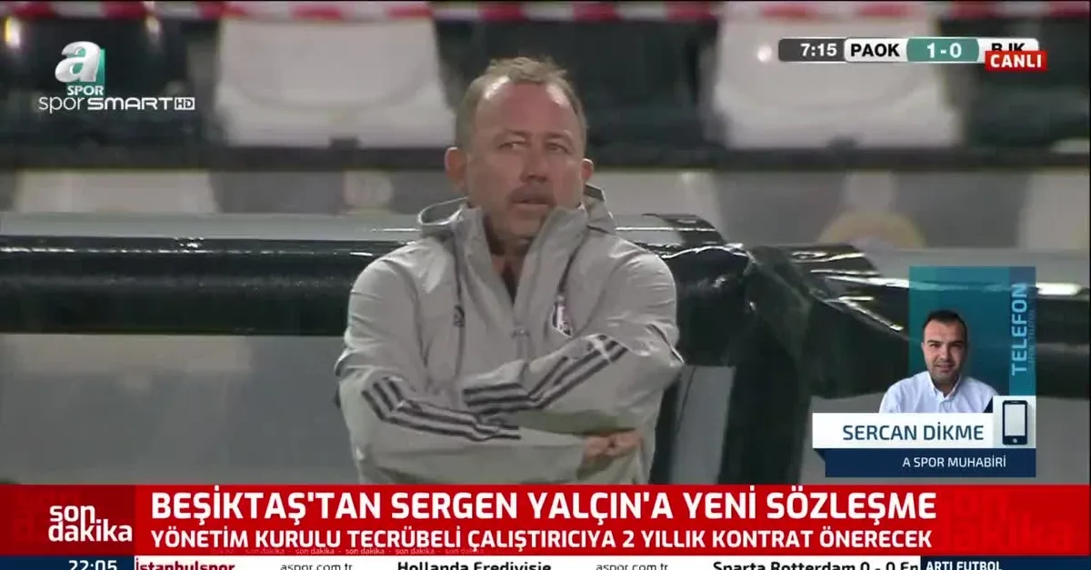 Beşiktaş'tan Sergen Yalçın'a yeni sözleşme