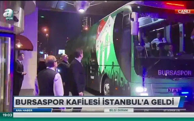 Bursaspor kafilesi İstanbul'da