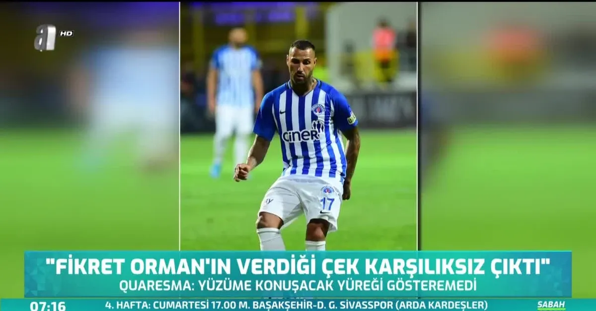 Quaresma'dan Orman'a sert sözler