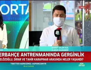 Fenerbahçe antrenmanında gerginlik