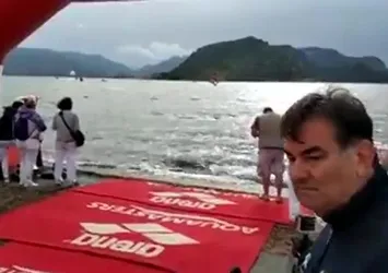 Yüzme yarışında skandal olay