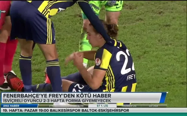 Fenerbahçe'ye Frey'den kötü haber