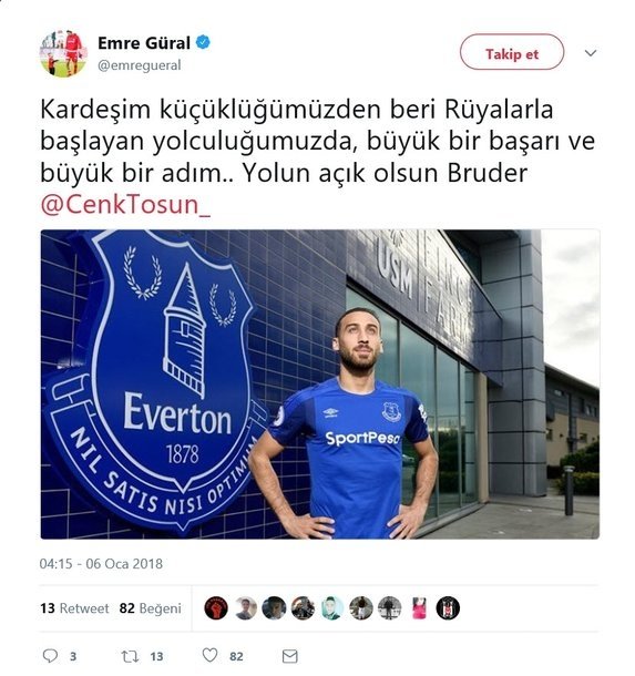 Cenk Tosun paylaşımları