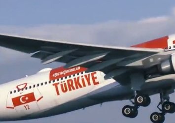 EURO 2020'öncesi millilerimizin uçağı Antalya'ya gitti! İzleyin...