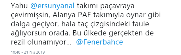 Taraftardan Ersun Yanal’a şok tepki!