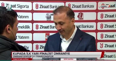 Ümraniyespor teknik direktörü Ahmet Taşyürek canlı yayında duygulandı