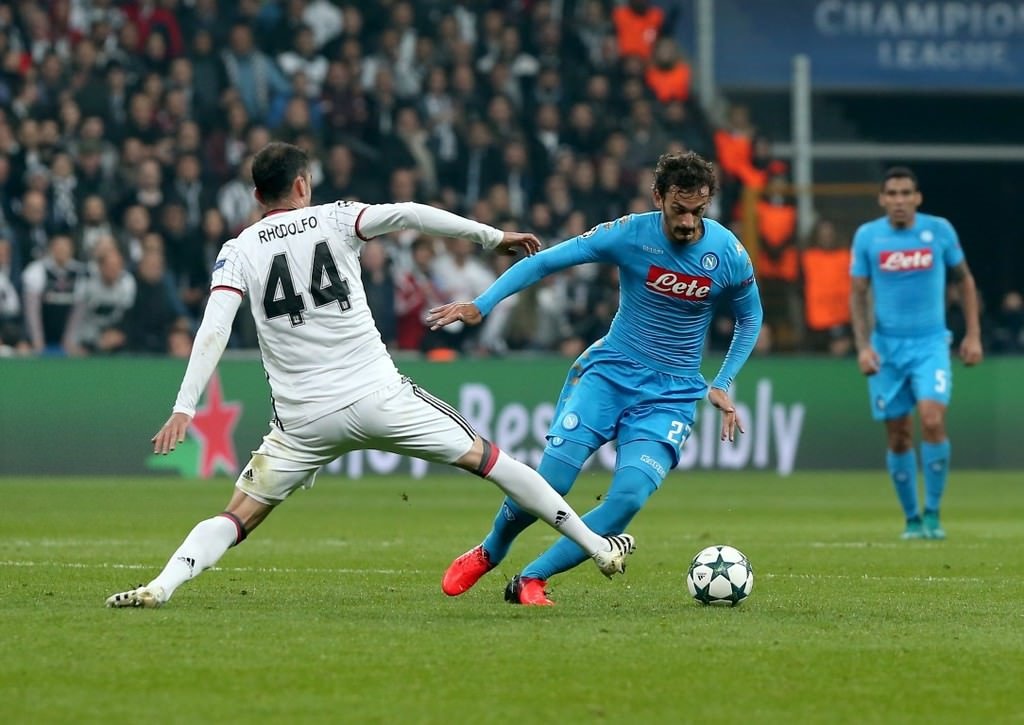 Beşiktaş-Napoli karşılaşmasından kareler