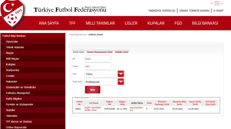 Galatasaray Zaha'nın lisansını çıkardı - 1