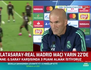 Zinedine Zidane: 3 puan almak istiyoruz