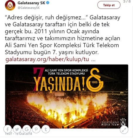 Galatasaraydan manidar iki paylaşım
